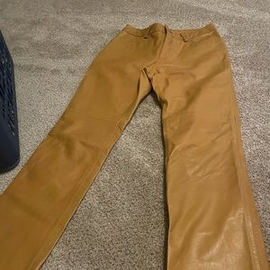 Gap mustard leather pants